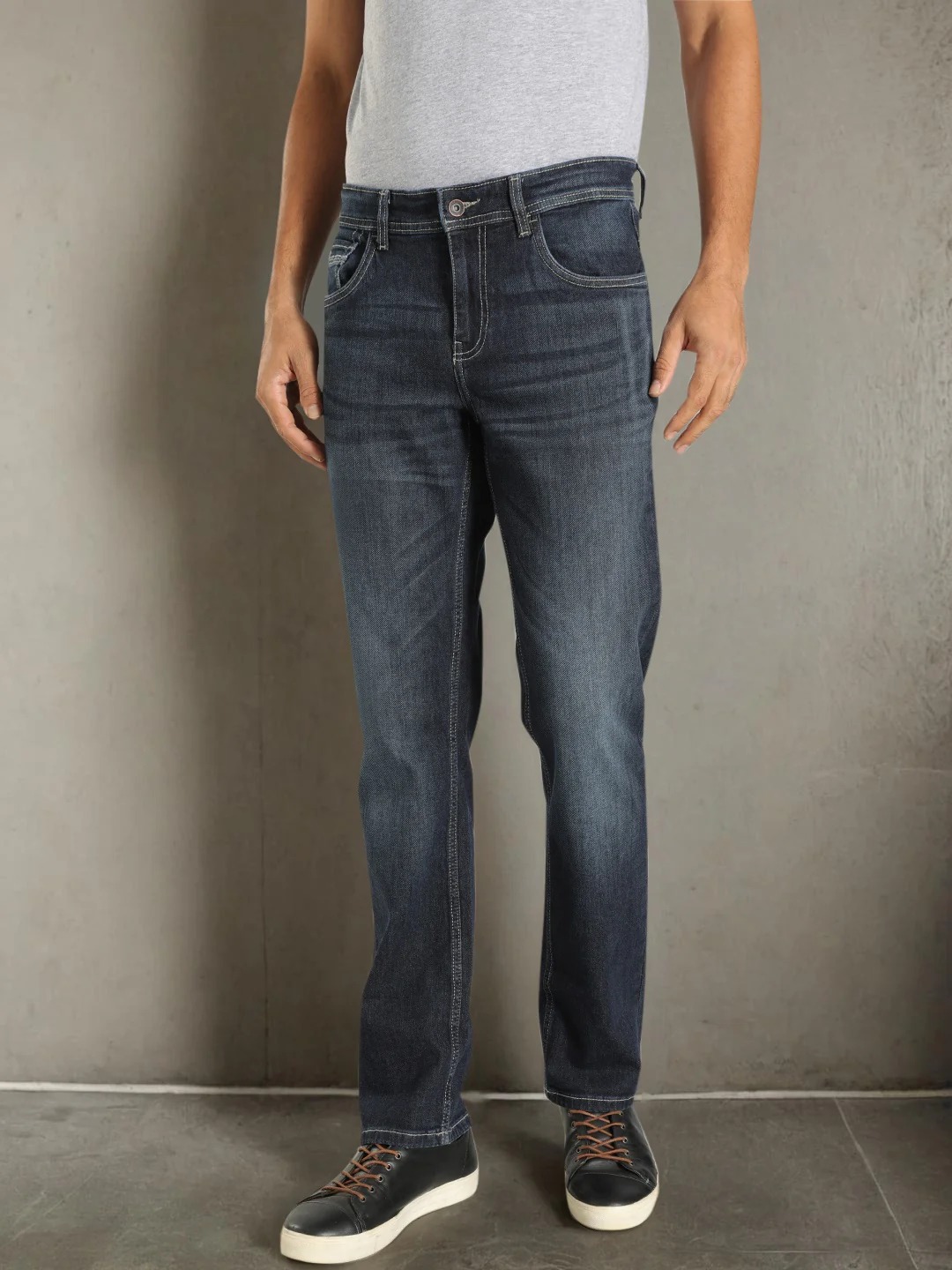Indian Terrain Men Dark Blue Jeans